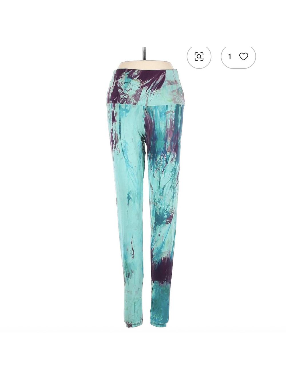 Booty By Brabants Teal Tie-Dye Active Pants Size OS
